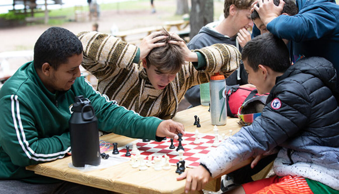 Campers take chess game to new levels