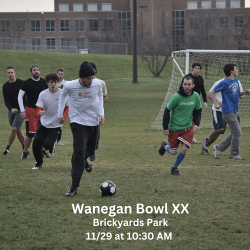 North Star Camp alums play a game of speedball during the Wanegan Bowl.