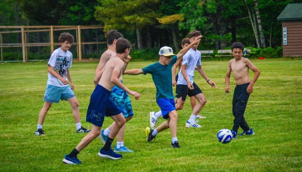 Soccerscrimmage at North Star Camp for Boys