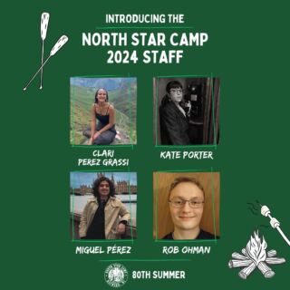 In today’s Staff Spotlight, we introduce some of the creative team at North Star in 2024!

Clari & Kate will be heading up our arts & crafts program in the Arm & Hammer 🎨 and Miguel & Rob will be capturing photos and videos around camp to share with everyone throughout the summer! 📸🎥

#countdowntocamp #NSC80 🏕️