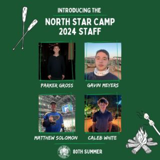 Next up for our 2024 Staff Spotlights are four more CITs joining staff for the first time!

These four counselors have years of camp experience and will bring the energy, fun and tradition to camp this summer. Our 2023 Pine Manor campers were awesome leaders last year and we’re excited to see them all, All, ALL take the next step this year!

Welcome back to Parker, Gavin, Matthew and Caleb! #countdowntocamp #NSC80 🏕️
