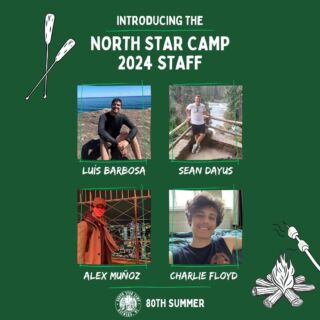 We have a lot of returning staff members coming to camp in 2024 and are excited to introduce all, All, ALL of them!

In today’s Staff Spotlight, we welcome Luís, Sean, Alex & Charlie back to North Star for another summer of fun!🇧🇷🇬🇧🇲🇽🇬🇧🏕️🙌 #NSC80 #countdowntocamp