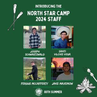 A couple old & a couple new in today’s Staff Spotlight. 

Welcome back to North Star - Joseph & Jake! And welcome to North Star for the first time to Santi & Fergus! 

#countdowntocamp #NSC80
