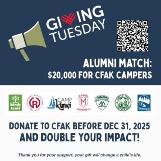 All kids need camp now more than ever!

For nearly thirty years, North Star has partnered with @camp4allkids because we believe that a diverse community strengthens every cabin, activity and campfire. When campers bring their unique backgrounds and stories to the North Star experience, everyone benefits.

From now through December 31, any donation to Camp For All Kids will be doubled. A group of alumni from partner camps have agreed to match donations up to $20K! Any contribution, no matter the size, helps ensure that more children can share in the joy and growth that define a summer at North Star. 

Your generosity makes a meaningful difference on #GivingTuesday. 

Donate here: https://wl.donorperfect.net/weblink/WebLink.aspx?name=cfak&id=38